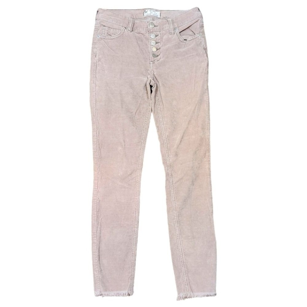 Free People Brown Corduroy Pants Size 25 Boho Grunge Cowgirl Neutral Indiepop